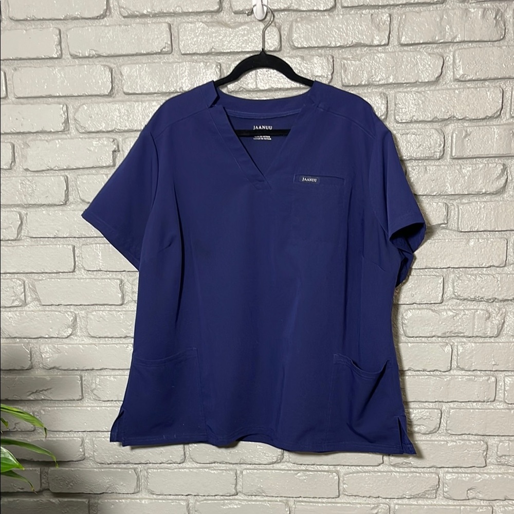 Jaanuu Navy Blue Scrub Top
